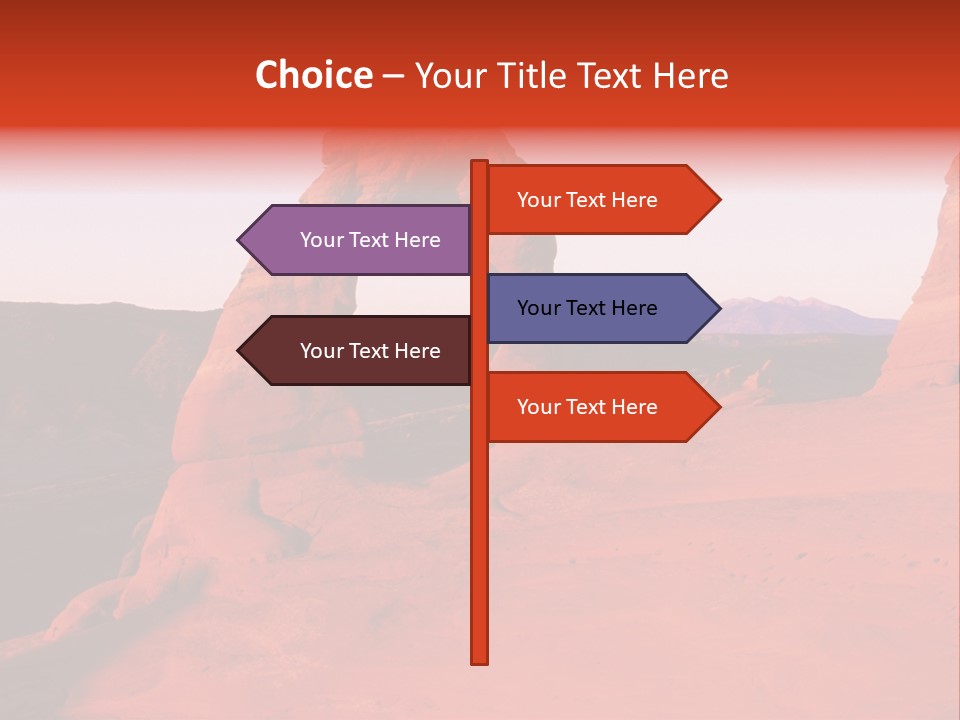 Beautiful Scenery In The Canyon PowerPoint Template