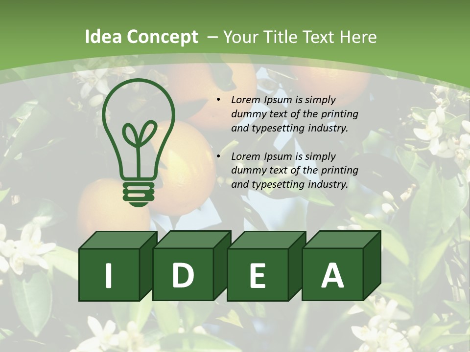 Orange Tree PowerPoint Template