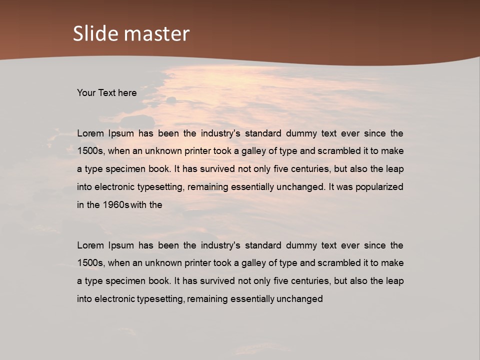 Beautiful Sun Temper And Mountain River PowerPoint Template
