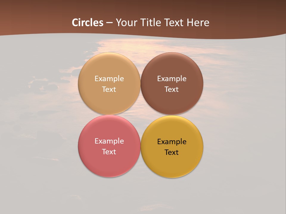 Beautiful Sun Temper And Mountain River PowerPoint Template