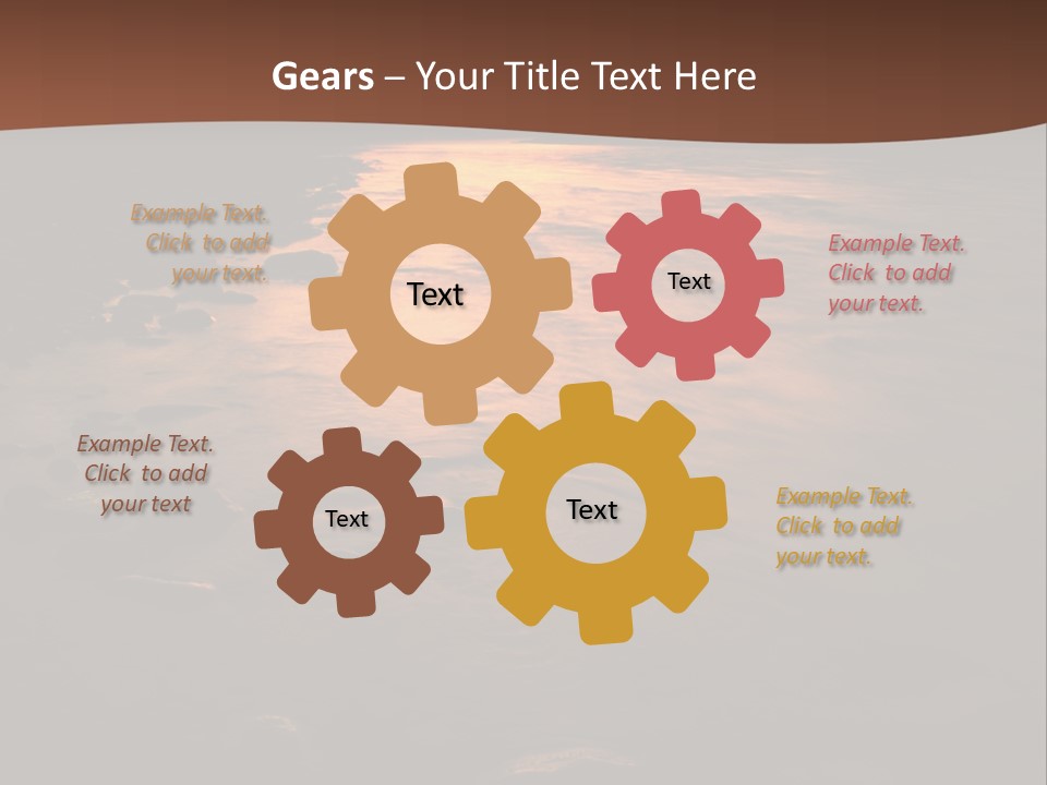 Beautiful Sun Temper And Mountain River PowerPoint Template