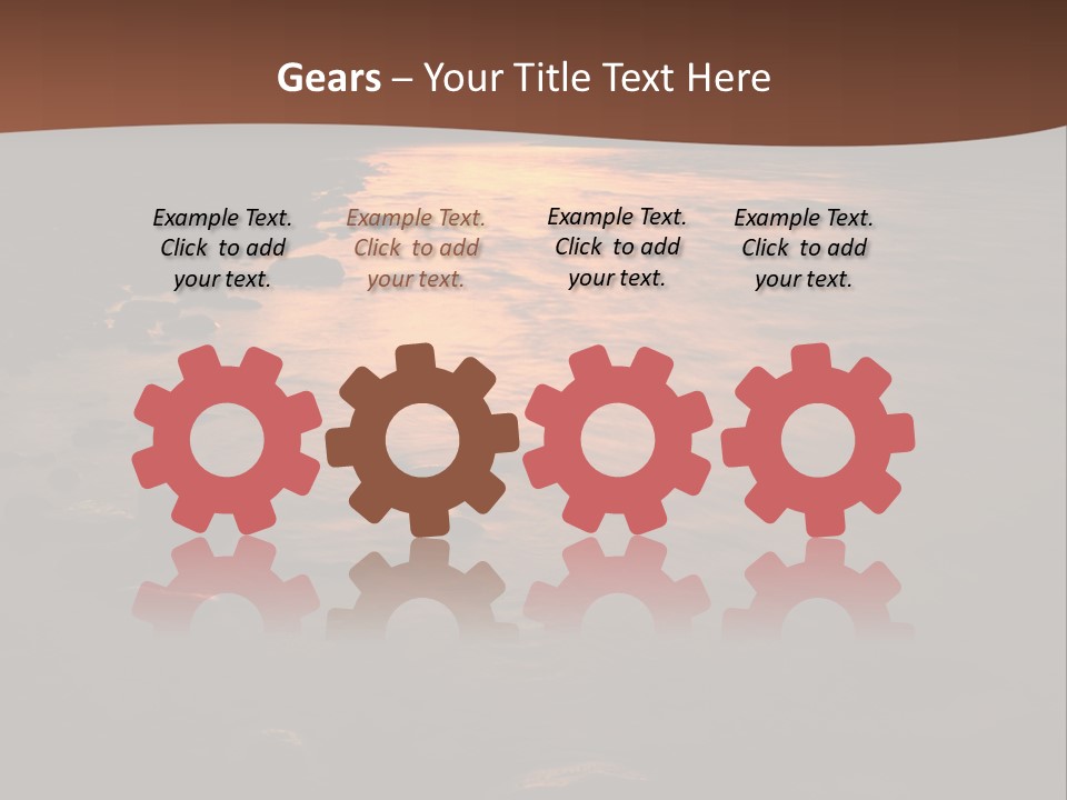 Beautiful Sun Temper And Mountain River PowerPoint Template