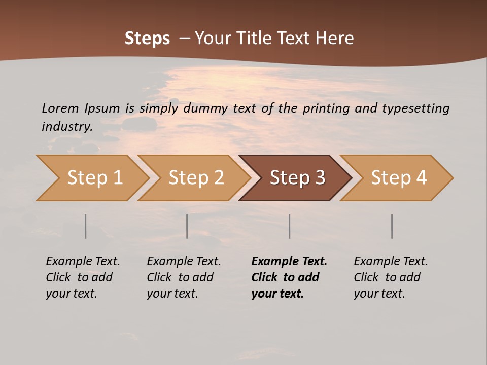 Beautiful Sun Temper And Mountain River PowerPoint Template