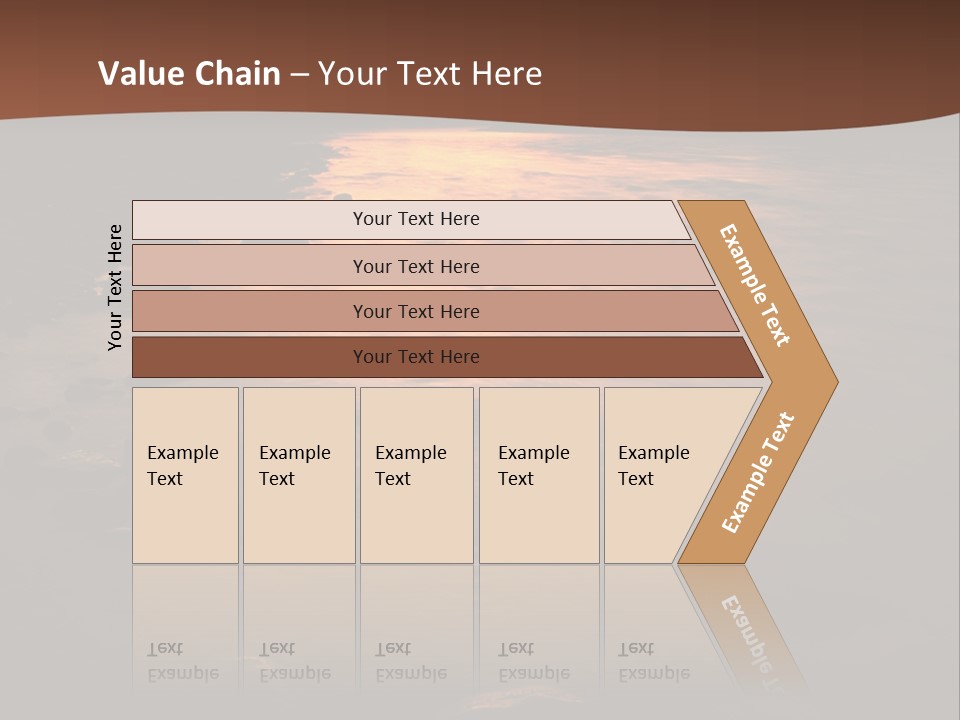 Beautiful Sun Temper And Mountain River PowerPoint Template