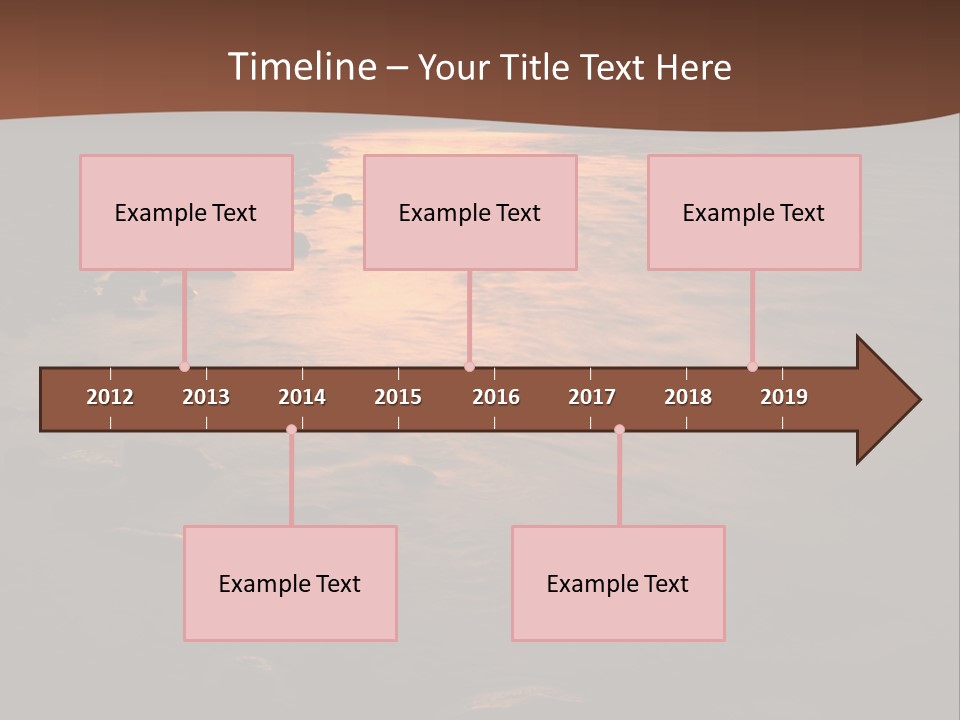 Beautiful Sun Temper And Mountain River PowerPoint Template