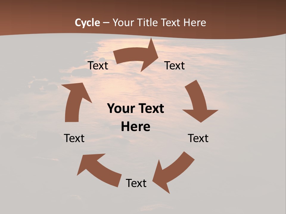 Beautiful Sun Temper And Mountain River PowerPoint Template