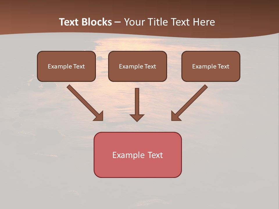 Beautiful Sun Temper And Mountain River PowerPoint Template
