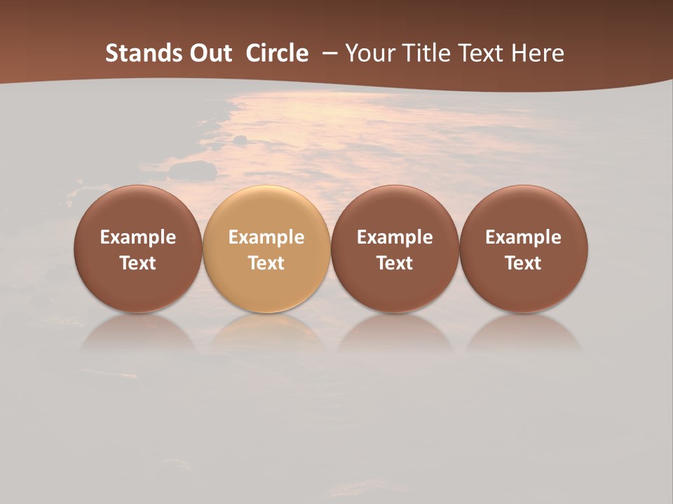 Beautiful Sun Temper And Mountain River PowerPoint Template