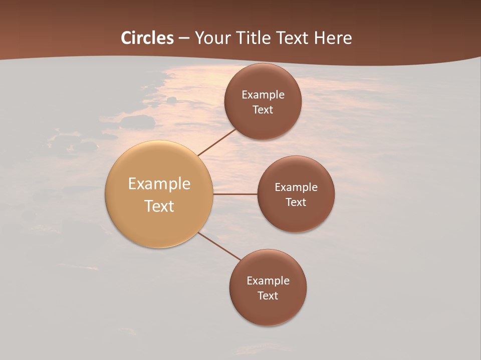 Beautiful Sun Temper And Mountain River PowerPoint Template