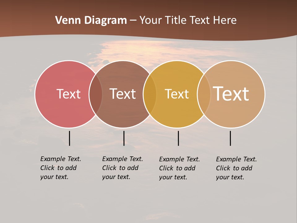 Beautiful Sun Temper And Mountain River PowerPoint Template
