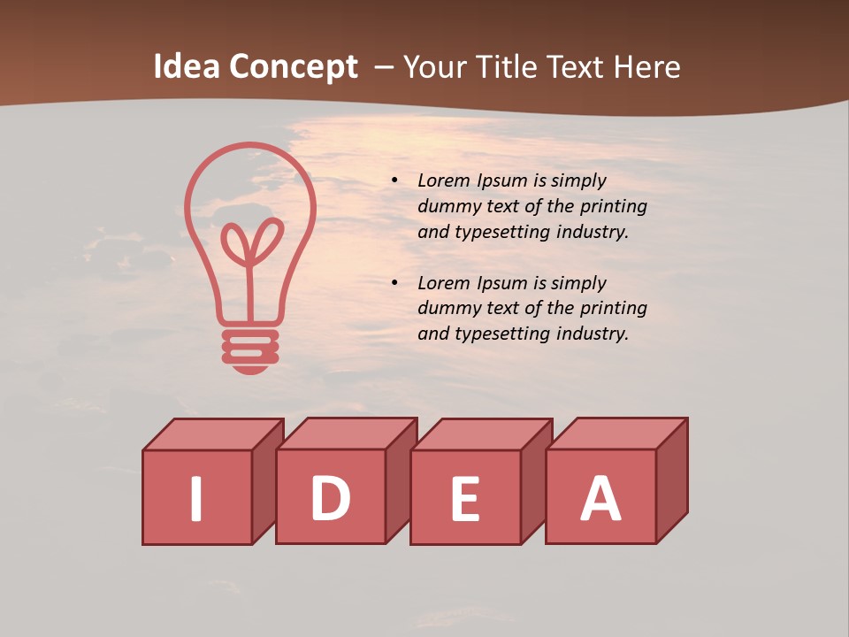 Beautiful Sun Temper And Mountain River PowerPoint Template