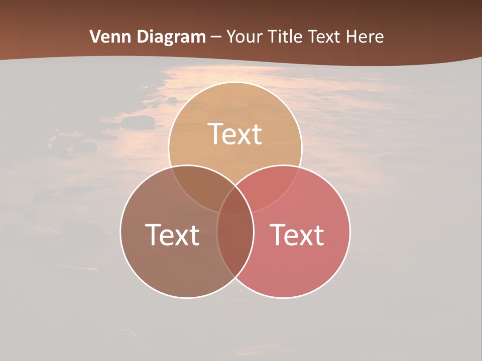 Beautiful Sun Temper And Mountain River PowerPoint Template