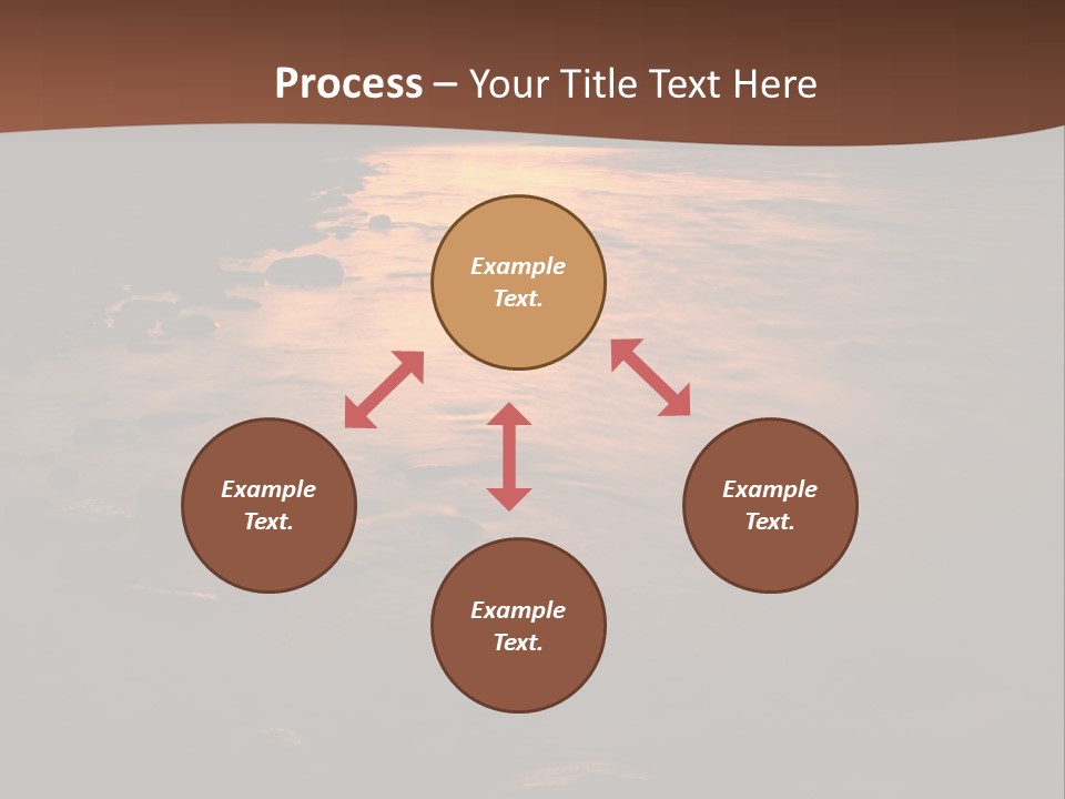 Beautiful Sun Temper And Mountain River PowerPoint Template