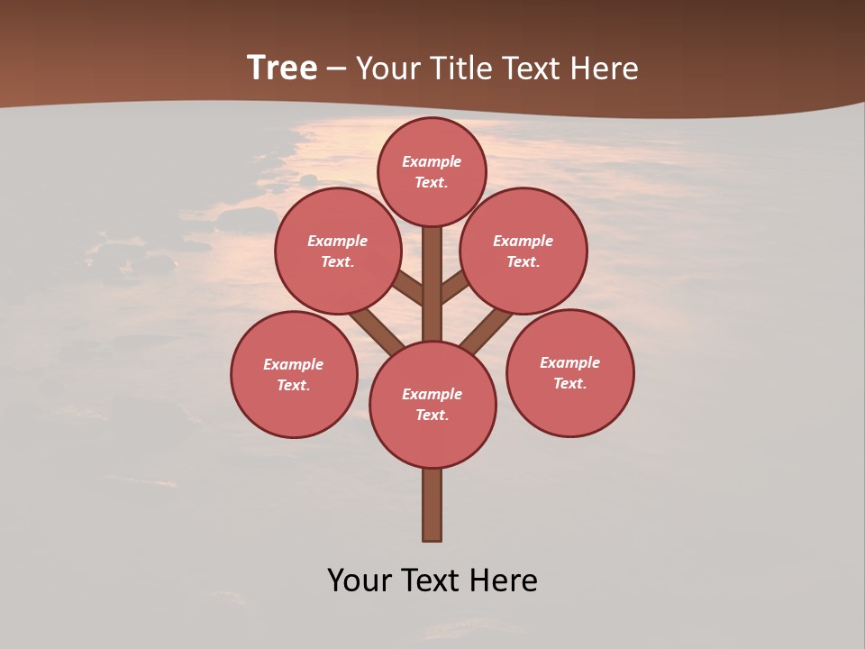 Beautiful Sun Temper And Mountain River PowerPoint Template