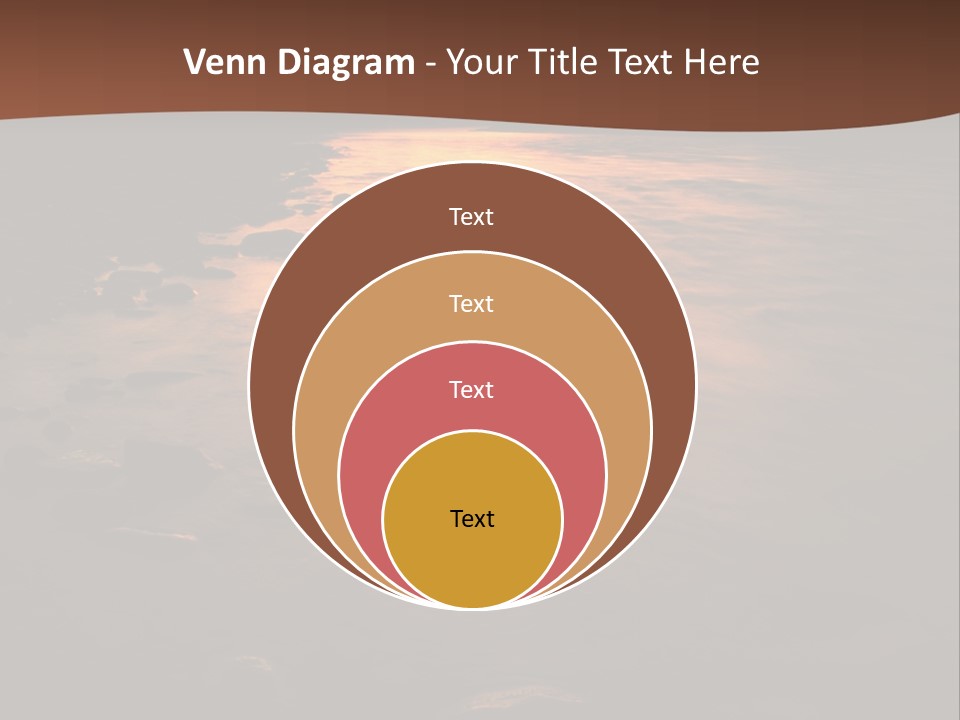 Beautiful Sun Temper And Mountain River PowerPoint Template