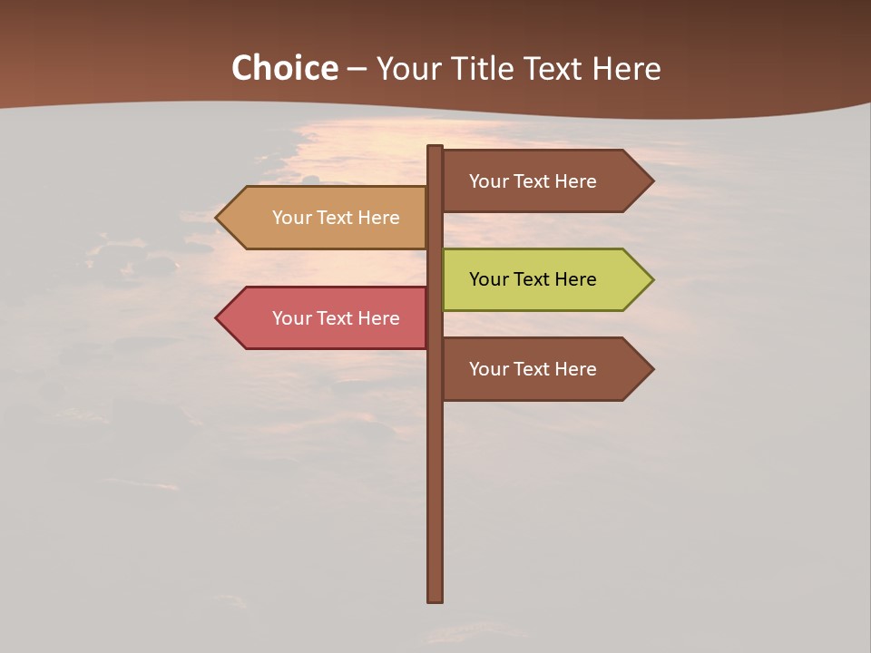 Beautiful Sun Temper And Mountain River PowerPoint Template