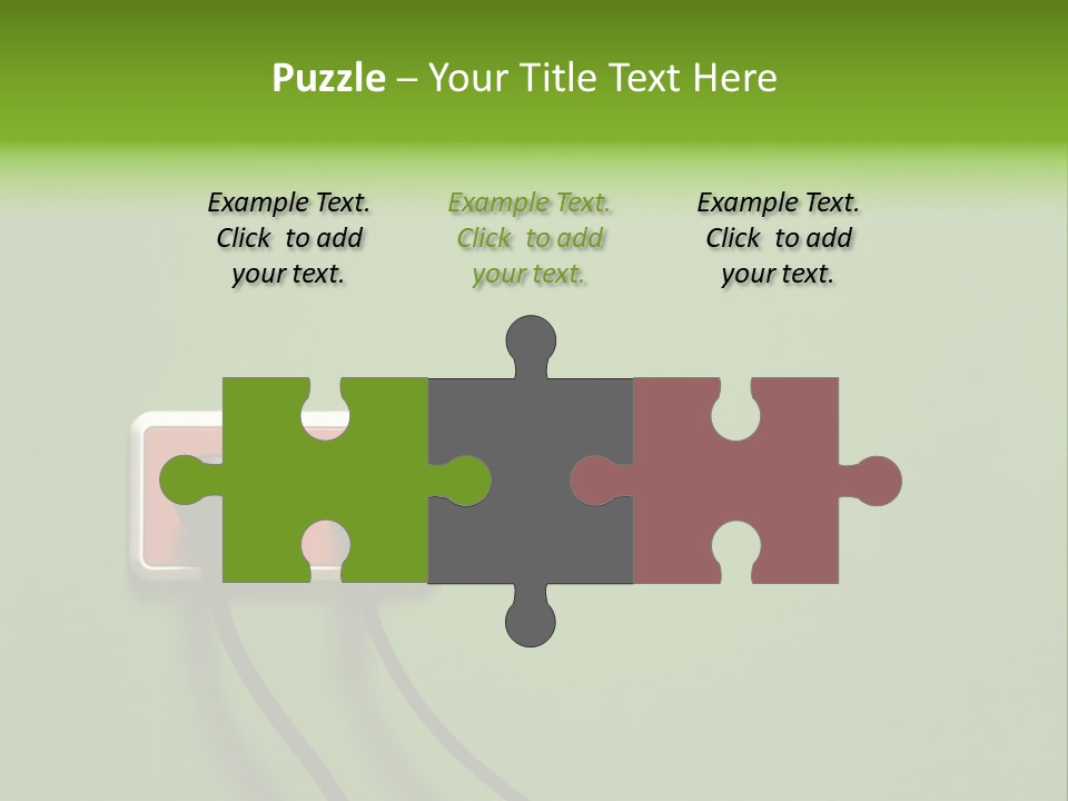 Outlet On A Green Wall PowerPoint Template