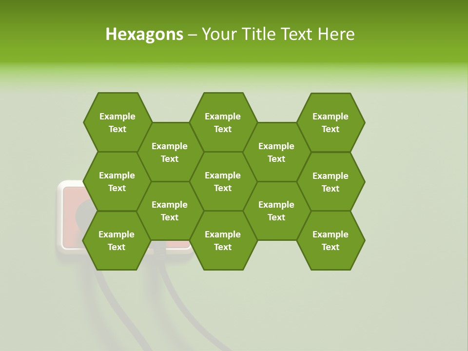 Outlet On A Green Wall PowerPoint Template