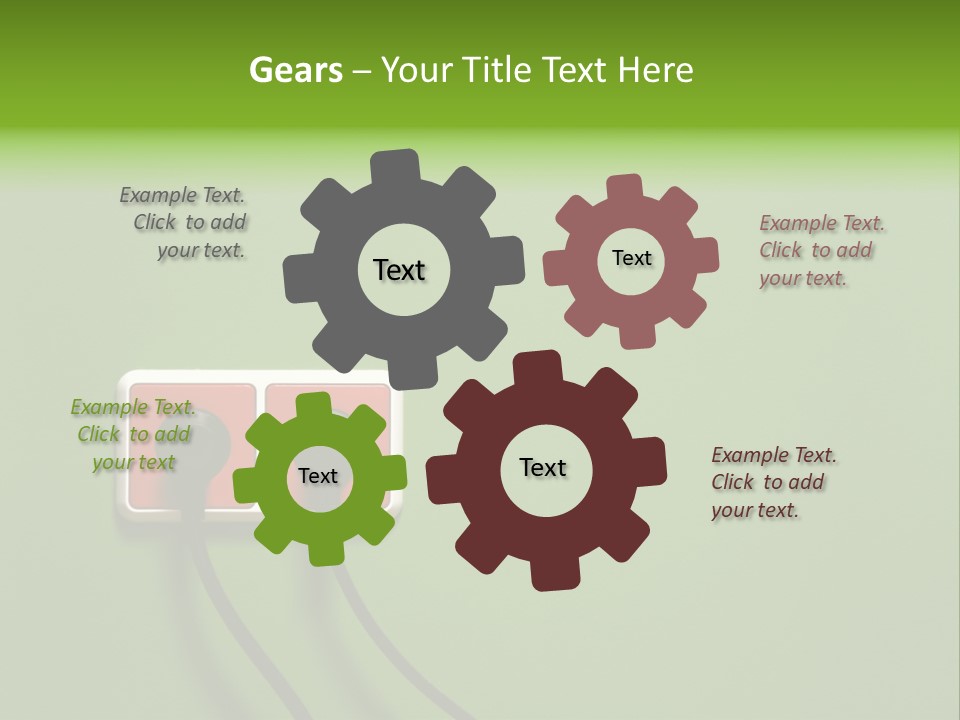 Outlet On A Green Wall PowerPoint Template