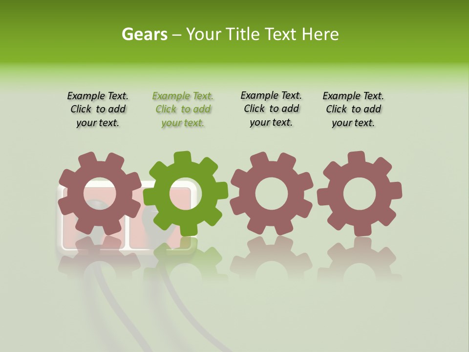 Outlet On A Green Wall PowerPoint Template