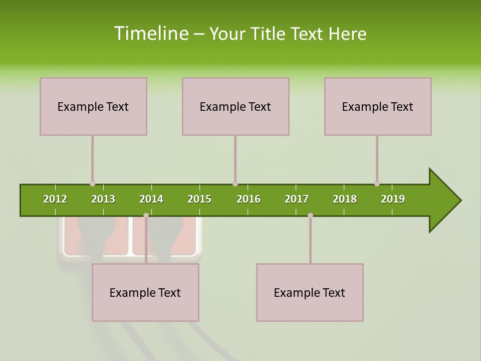 Outlet On A Green Wall PowerPoint Template