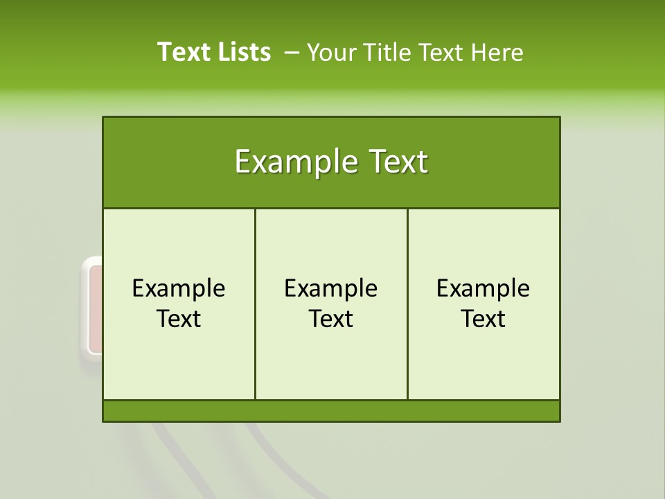 Outlet On A Green Wall PowerPoint Template