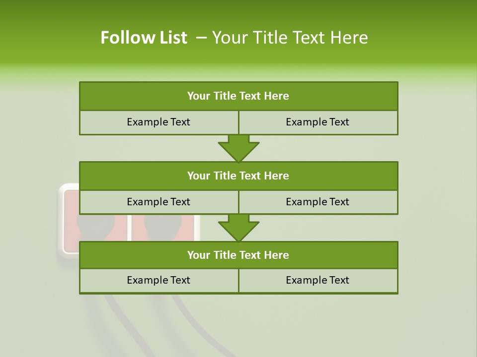 Outlet On A Green Wall PowerPoint Template