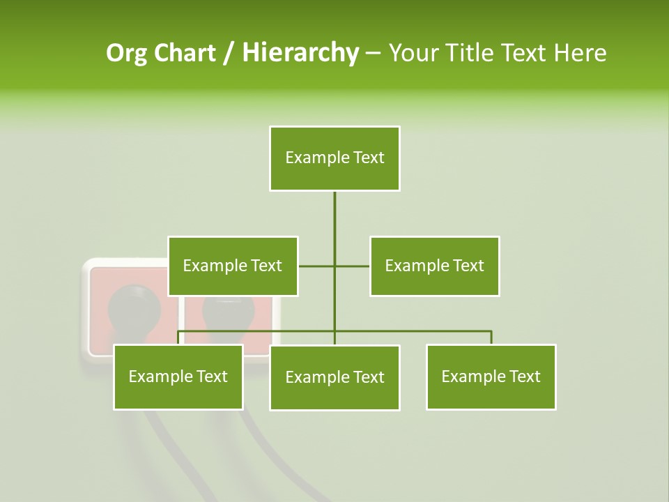 Outlet On A Green Wall PowerPoint Template