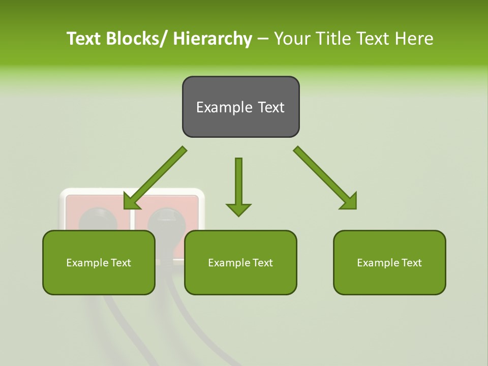 Outlet On A Green Wall PowerPoint Template