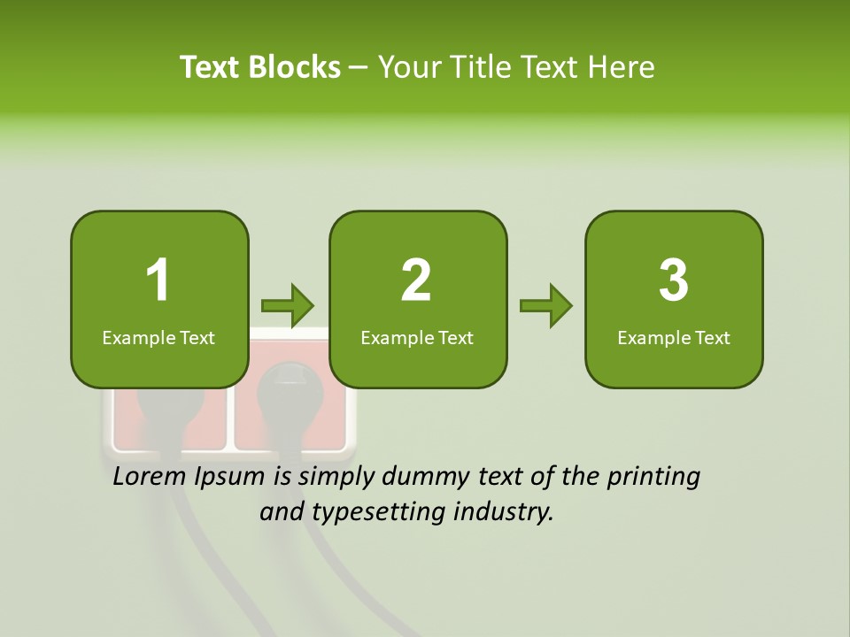 Outlet On A Green Wall PowerPoint Template