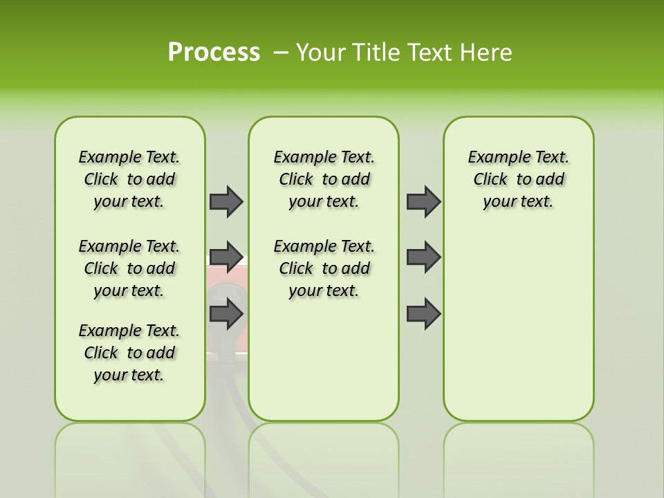 Outlet On A Green Wall PowerPoint Template