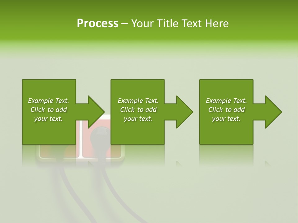 Outlet On A Green Wall PowerPoint Template