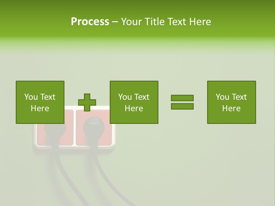 Outlet On A Green Wall PowerPoint Template