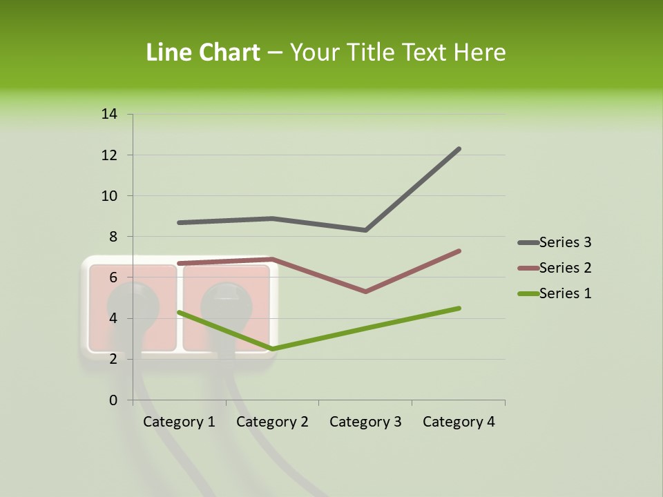 Outlet On A Green Wall PowerPoint Template