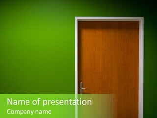 Door To The Green Room PowerPoint Template