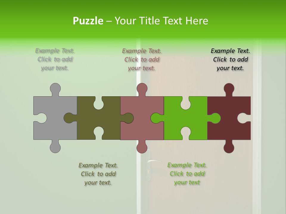 Door To The Green Room PowerPoint Template