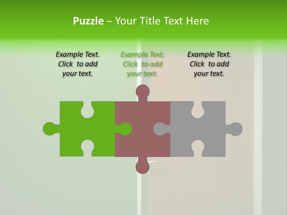 Door To The Green Room PowerPoint Template