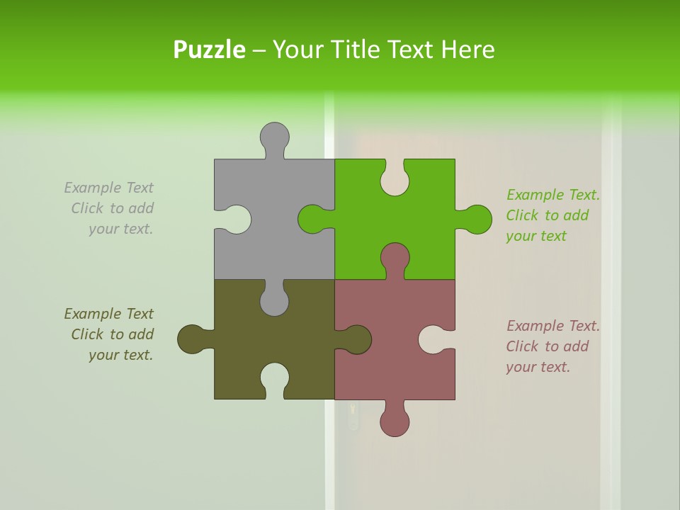 Door To The Green Room PowerPoint Template