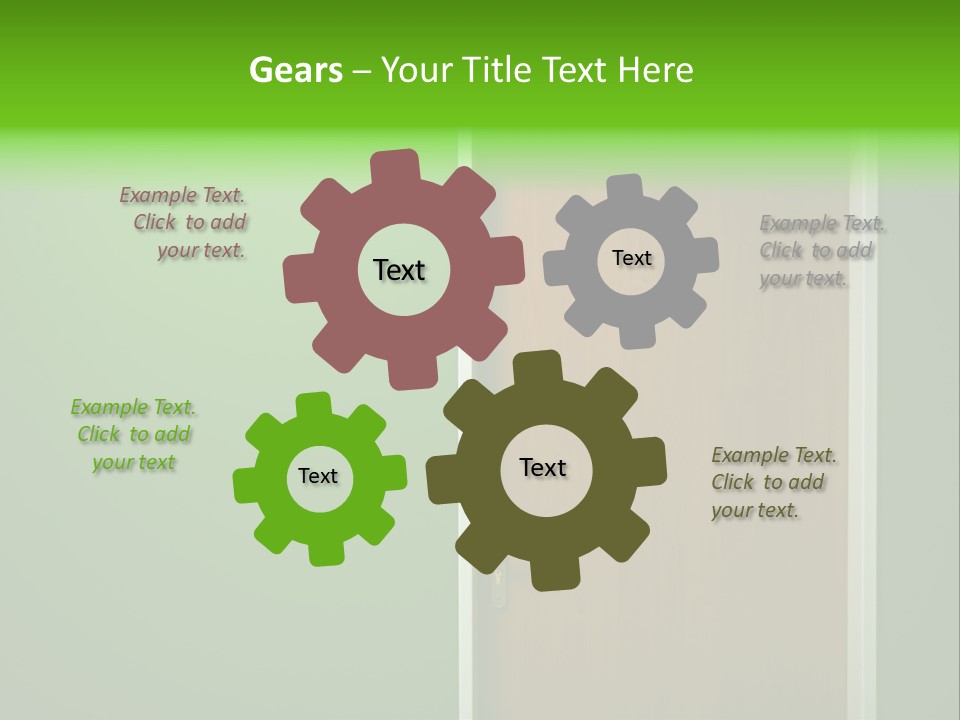 Door To The Green Room PowerPoint Template