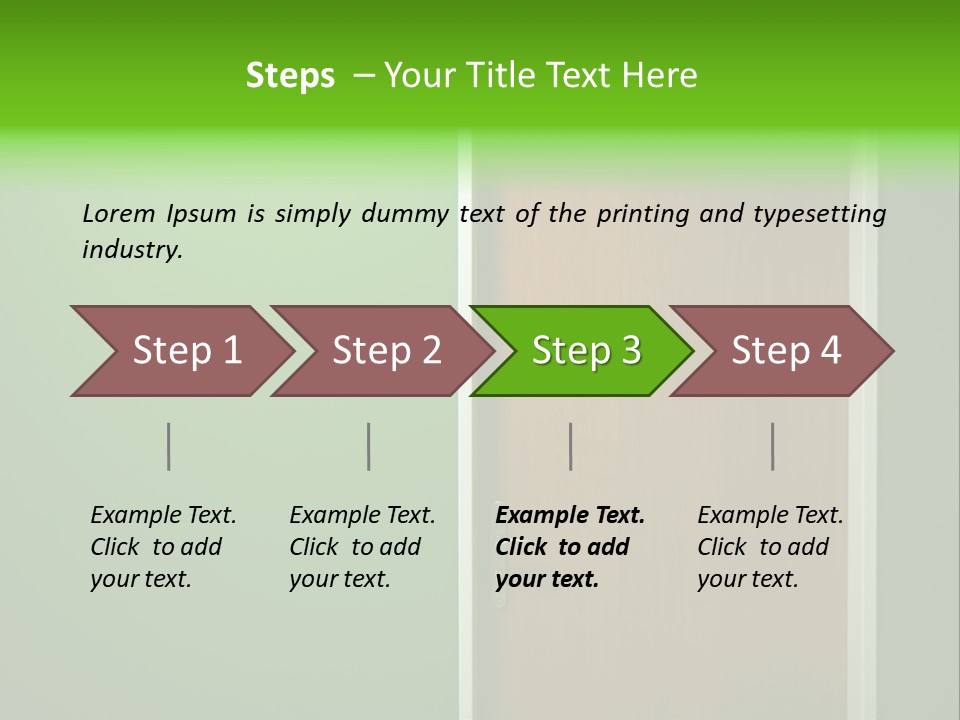 Door To The Green Room PowerPoint Template