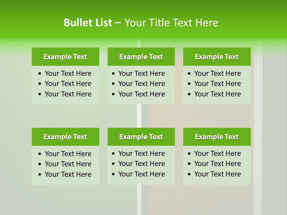 Door To The Green Room PowerPoint Template