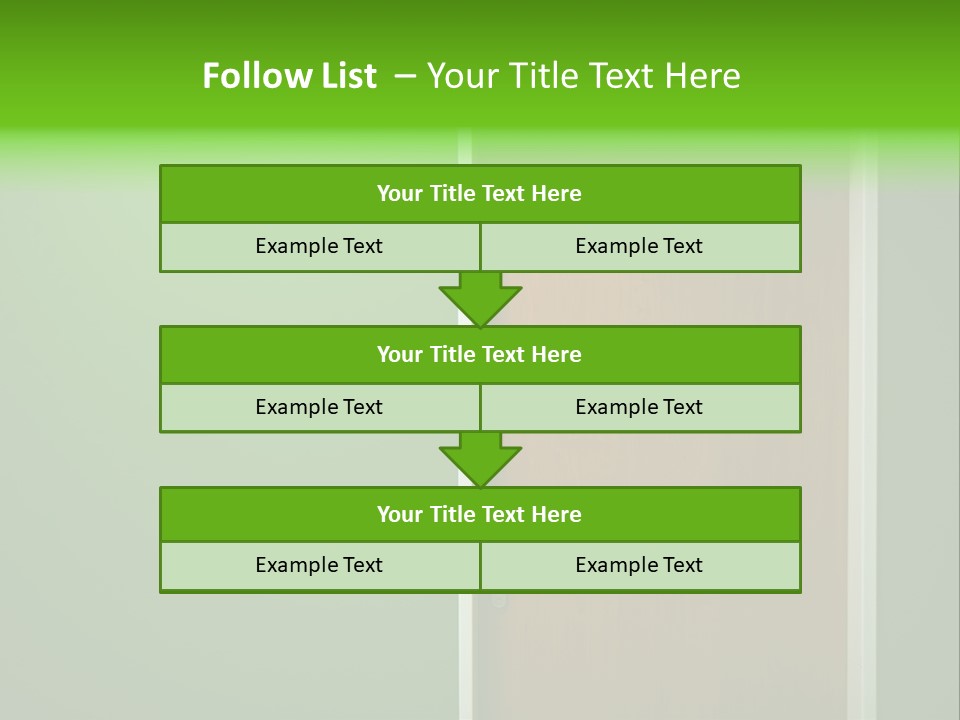 Door To The Green Room PowerPoint Template
