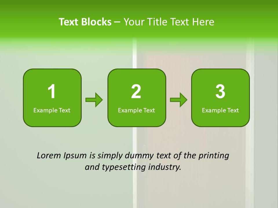 Door To The Green Room PowerPoint Template