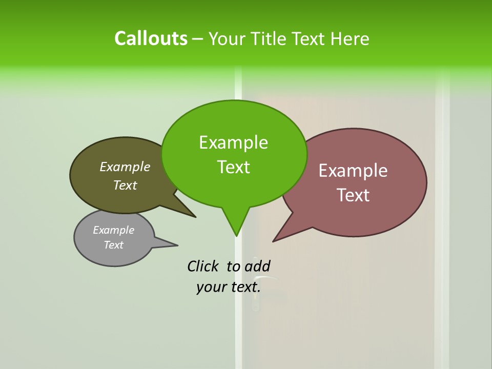 Door To The Green Room PowerPoint Template