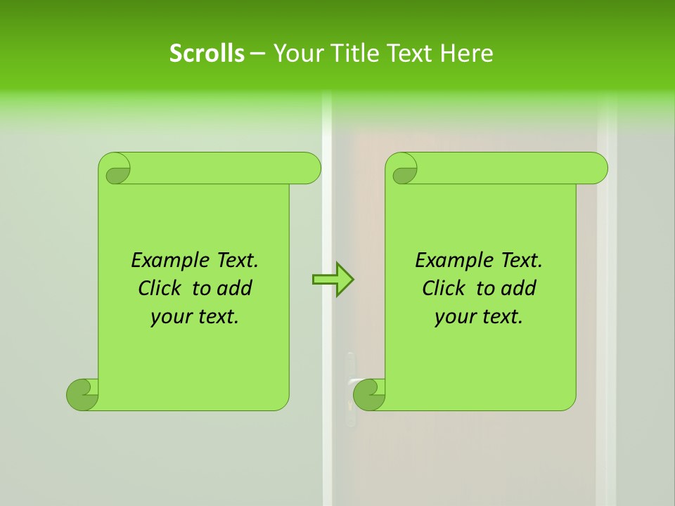 Door To The Green Room PowerPoint Template