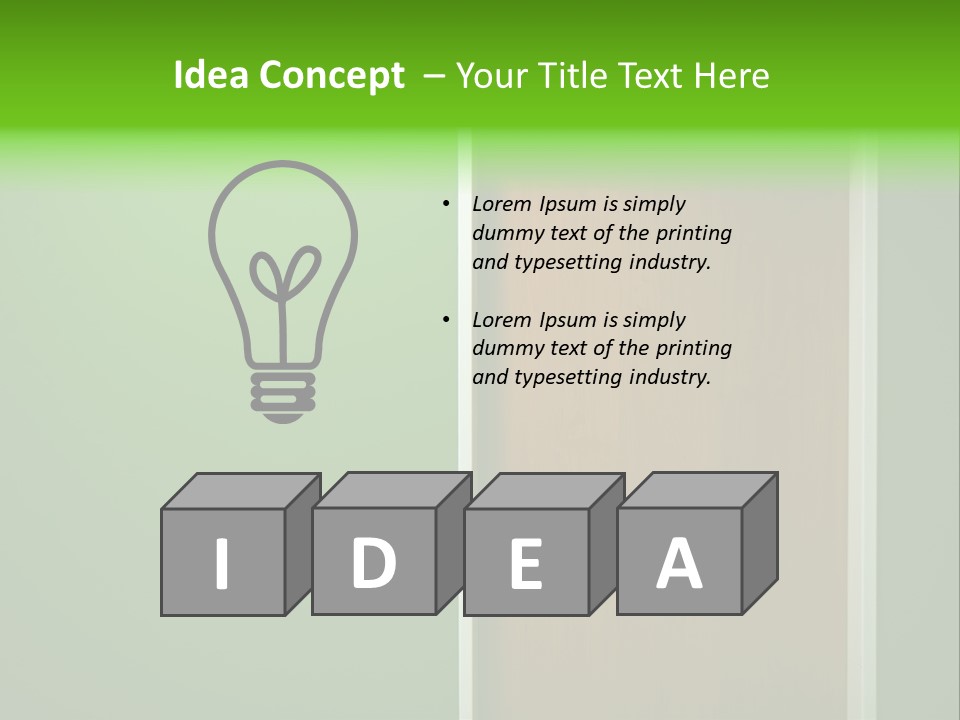 Door To The Green Room PowerPoint Template