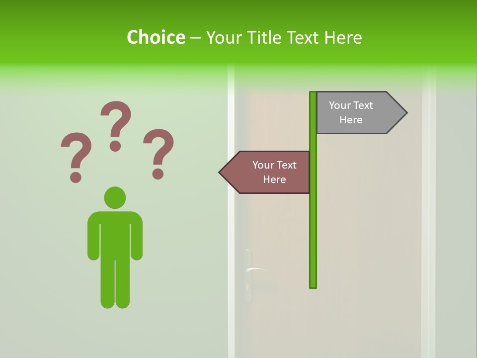 Door To The Green Room PowerPoint Template
