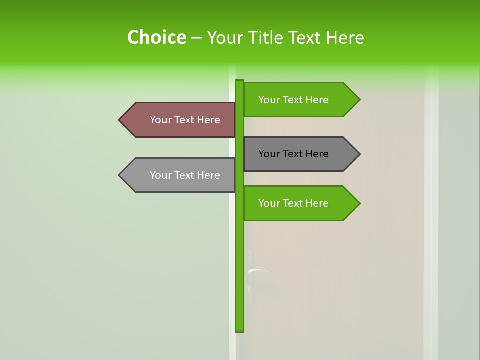 Door To The Green Room PowerPoint Template