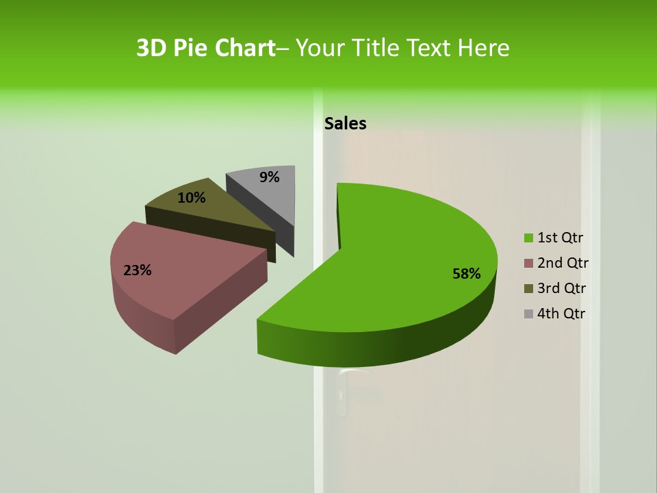 Door To The Green Room PowerPoint Template