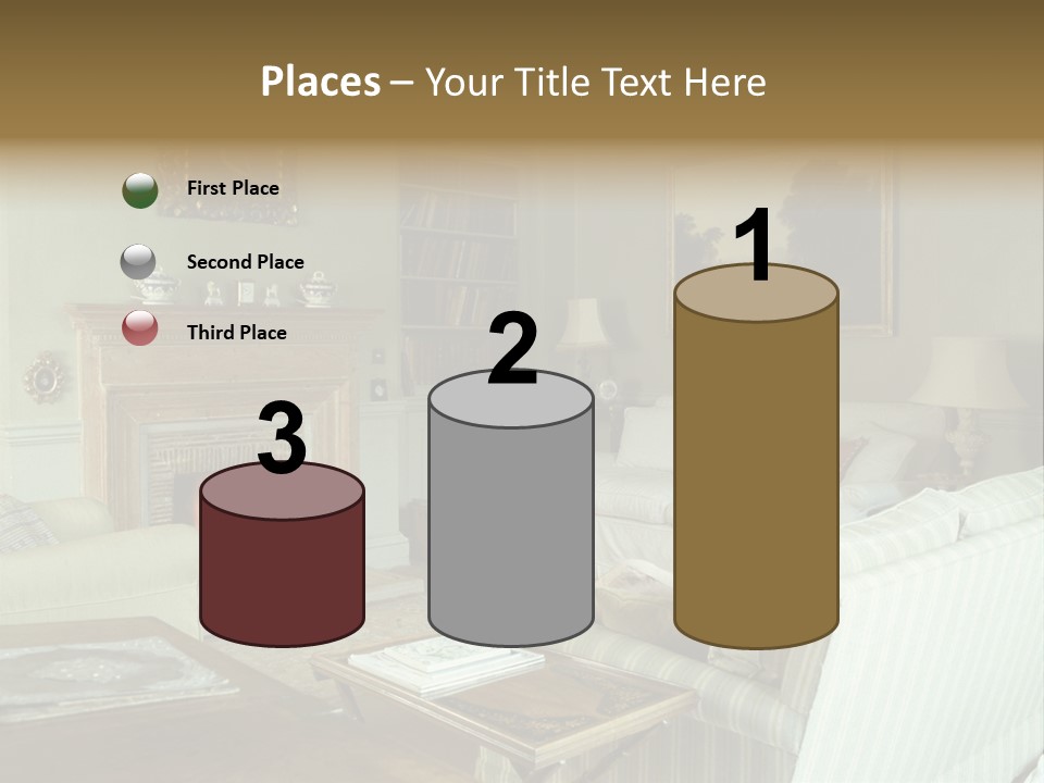 A Mid-1980S To Mid-1990S Style Living Room. PowerPoint Template